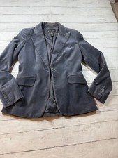 New York  Company Women's Navy Peak Lapel Collar Single Breasted Blazer Size: 4