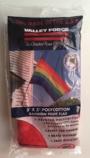 3' x 5' Printed Polycotton Rainbow Pride Flag - Brass Grommets - LGBTQ Gay