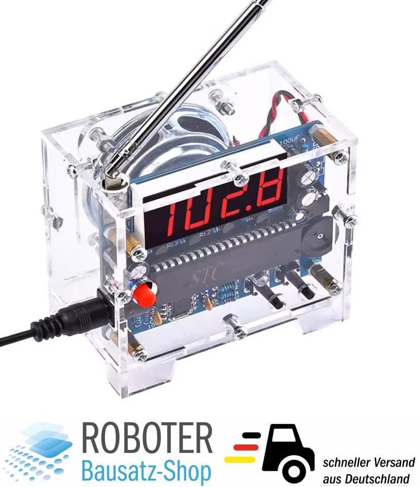 Bausatz: Digitales Radio TEA5767 mit Gehäuse Löten DIY-Elektronik