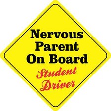10in x 10in Nervous Parent On Board Sticker Car Truck Vehicle Bumper Decal
