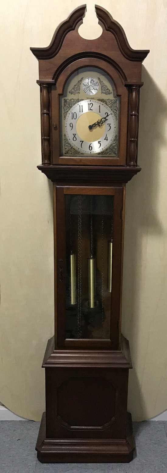Antique Herschede Rebecca Boone 625 Westminster Chime Grandmother Clock 