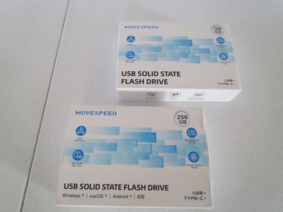 2 MOVESPEED Solid State Flash Drive USB High Speed Type C  - 128 / 256 GB