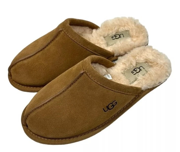 UGG Pantofola Pearle Scruff Nuova con scatola Castagno Shearling Foderata Donna US 5 EU 36