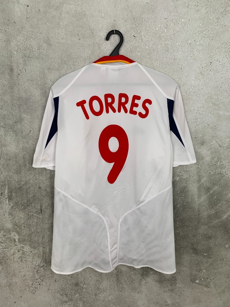 SPAIN 2004 2006 AWAY FOOTBALL SHIRT #9 TORRES ADIDAS NATIONAL TEAM