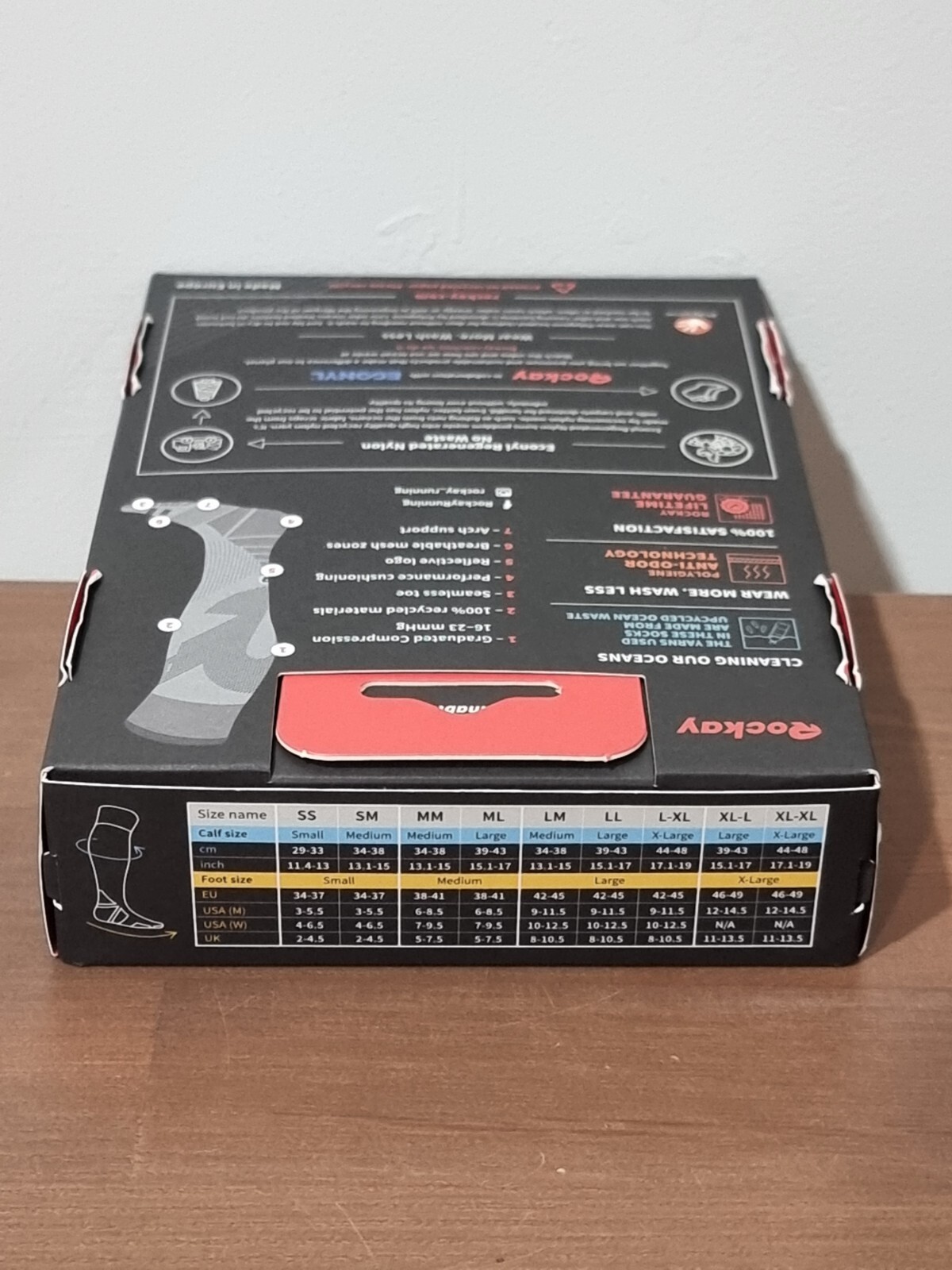 Rockay Vigor Compression Running Socks 1 Pair Men's size MM BRAND NEW