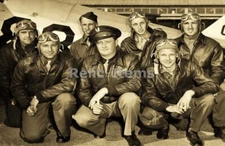 WW2 Picture Photo Aviators with Trainer Aircraft Cal Aero Flight School 2085