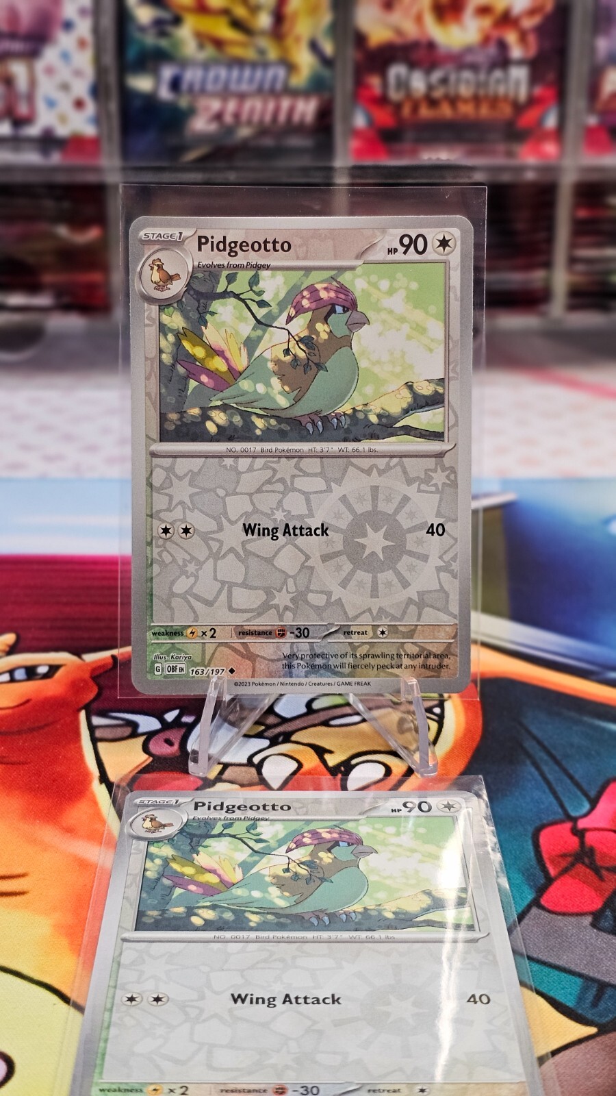 Pokemon Pidgeotto 163/197 Reverse Holo Obsidian Flames SV03