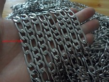 Lot of 10meter Stainless Steel 6MM NK Figaro Chain Jewelry finding / Marking DIY