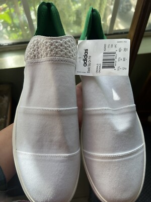 Adidas Pharrell Williams Elastic Slip-On 'WHITE GREEN' Sneakers