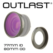OUTLAST 77mm Step-Up Ring x 10mm Deep x 80mm OD Cinema Step-Up Ring 77mm 80OD