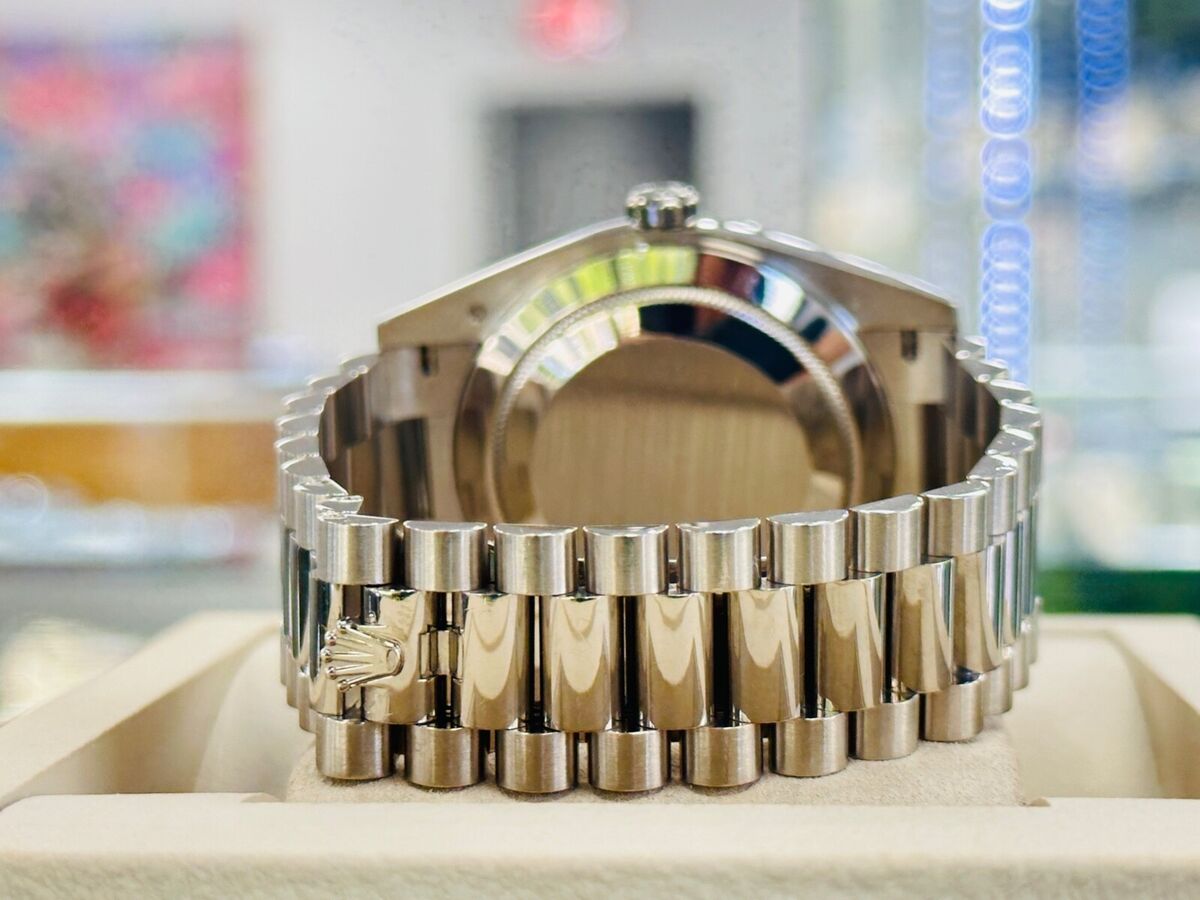 Rolex Day-Date 40 228239 18k White Gold Fluted Bezel Black Rolex Day-Date 40 228239 18k White Gold Fluted Bezel Black