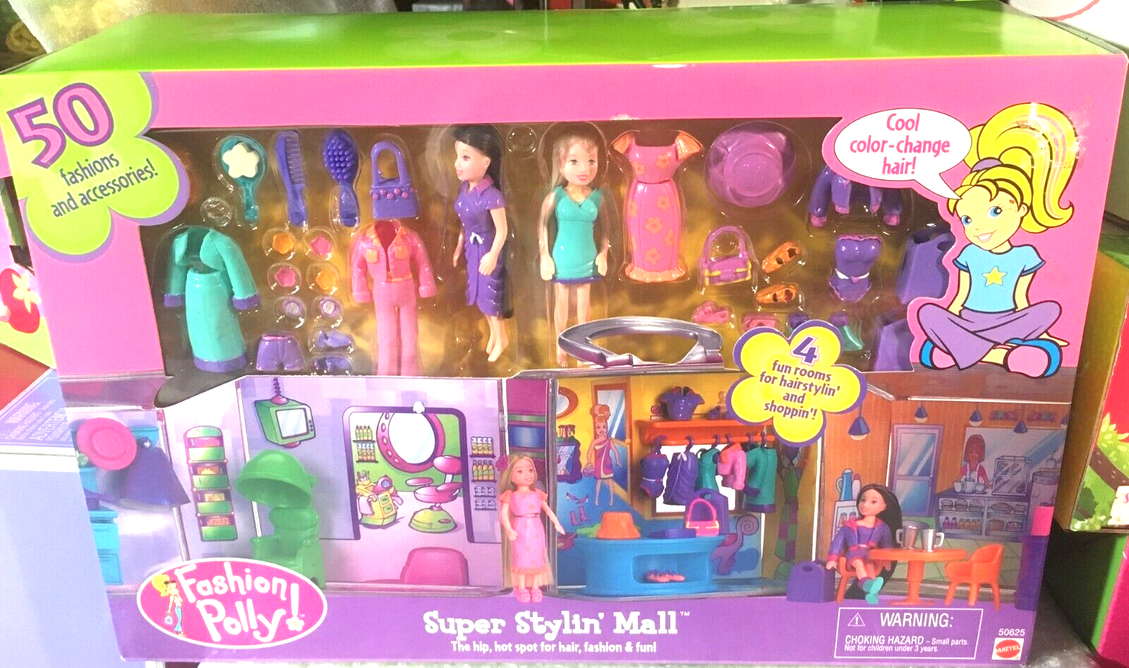 Fashion Polly! Super Stylin' Mall Polly Pockets ~ Missing Many Accessories  ;((