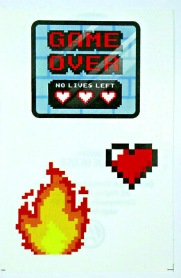 Game Over No Lives Left Collectible Game On Vending Sticker #12 of 12 Gamer