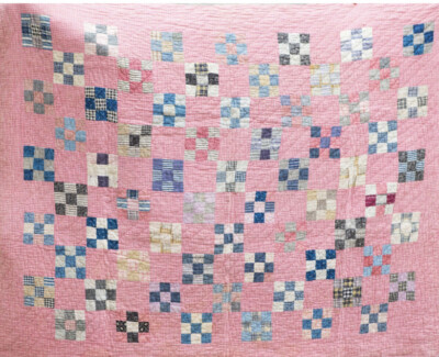 Late 19th C. Hand-Stitched Nine Patch Youth Quilt, York Quilt ...