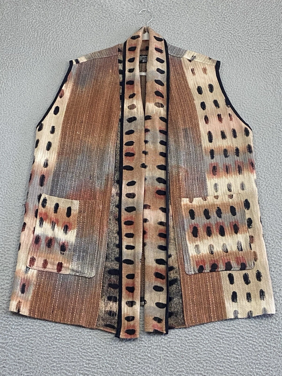 Gina D'Ambrosio Handwoven Jacket One Size Southwest Art To Wear Lagenlook Silk