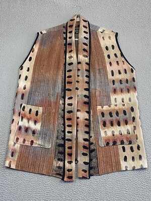 Gina D'Ambrosio Handwoven Jacket One Size Southwest Art To Wear Lagenlook Silk