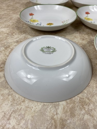 VTG CASTLECOURT China April Flowers Japan 5-1/2” Saucer Bowls Set of 6 - Picture 8 of 8