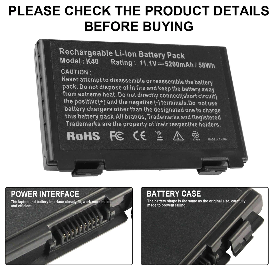 Notebook Akku für ASUS X5DAB X5DC X5DID X5DIE X5DIJ X5DIN X5DAD K60I K61IC-A1 DE - Bild 2 von 4