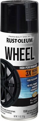 368076 High Performance Wheel Spray Paint, 11 Oz, Gloss Black