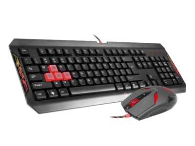 Tastatur + Maus  A4Tech Bloody Q1100, USB, US  QWERTY US 