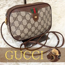 Gucci borsa a tracolla vintage modello GG in pelle mini linea sherry marrone EX