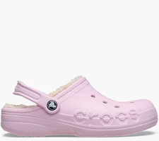 Crocs Baya Foderato Mule Pantofole Donna Ballerina Rosa Taglia UK 10 *REFSSS231