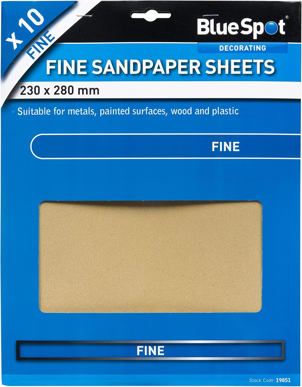 19851 Fine Sandpaper, Black, 230 X 280 Mm
