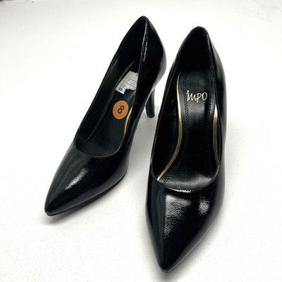 MPO Black gloss Heels Size 8