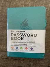 A-Z Tabbed Password Logbook - Pocket-Sized Aquamarine Keeper with Bookmark