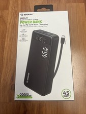 Esoulk Power Bank 20000mAh Build In USB C Cable Up To PD 45W Fast Charging.