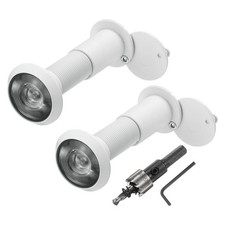 Door Peephole, 2Pcs Door Viewer Peephole Fit 1-2/5'' to 2-2/5'' Door, White