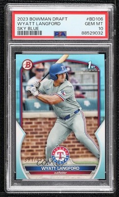 2023 Bowman Draft Sky Blue 391/499 Wyatt Langford #BD-106 0t1r