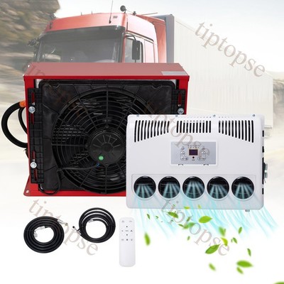 12V Split Air Conditioner AC Kit Fit For Cab Semi Truck Bus Caravan RV 11000 BTU