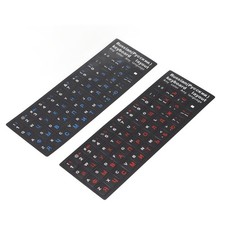 2Pcs Russian Keyboard Stickers Unique Coating Waterproof Dustproof Russian