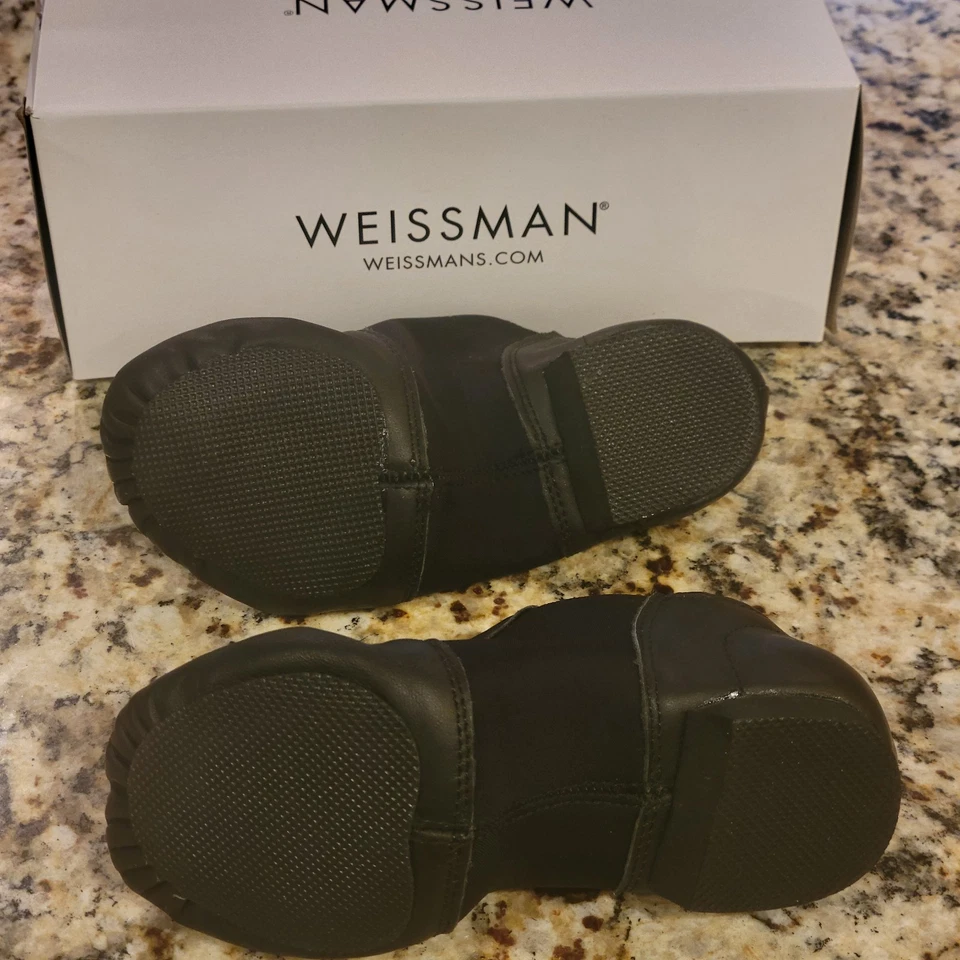 Weissman Girls Leather Jazz Shoes Black W800 Size 1.5 AM Slip-On - Image 2 of 4