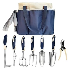 9-Piece Heavy Duty Garden Tool Set with Storage Bag for Men & Women