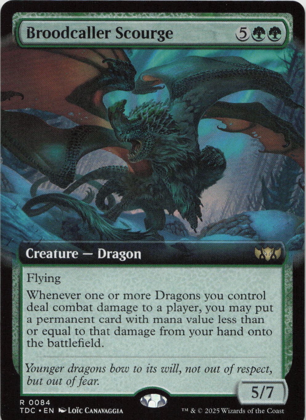 Broodcaller Scourge (Extended Art) R Commander: Tarkir: Dragonstorm 84 NM MTG