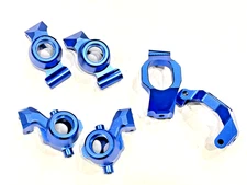 ALUMINUM FRONT C-HUBS, FRONT+REAR KNUCKLE ARMS FOR TRAXXAS 1/10 MAXX Blue