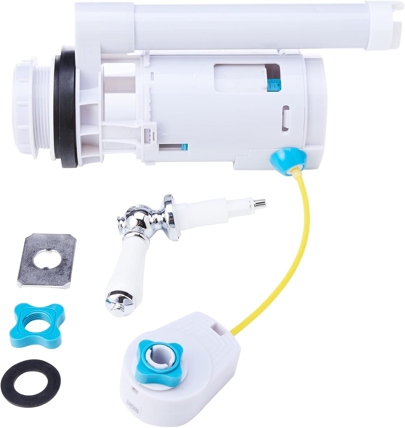 VeeBath Pro Lever Operated Dual Flush Valve Overflow 2 Piece Toilet Cistern WRA
