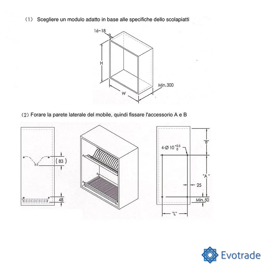 Escurreplatos Ajustable en Acero Inox Con Bandeja Recogegotas - Varios Módulos - Imagen 3 de 4