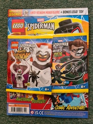 Lego Spiderman magazine Issue 21 Anti-Venom + DOC OCK Sealed Packs Brand New