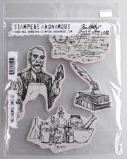Stampers Anonymous THE CHEMIST Tim Holtz Collection Cling Stamp Set CMS 172 New