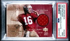 2000 UPPER DECK UD GAME JERSEY GREATS JOE MONTANA AUTO SP PSA 9 MINT POP 3