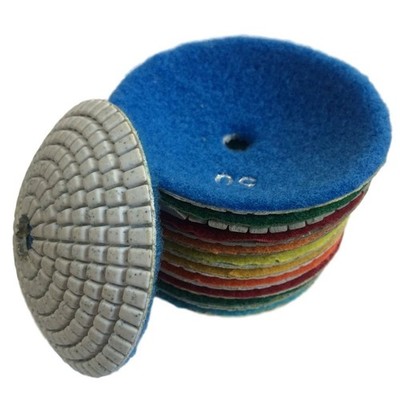 4 inch Bowl Diamond Polishing 8 Pad Stone Marble Granite Convex Grinding Discs