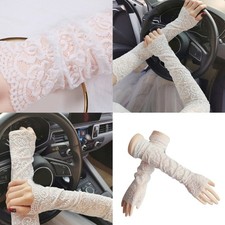 Sweet Girl Fingerless Sleeves Lace Arm Sleeves for Summer Sunproof Daily Use