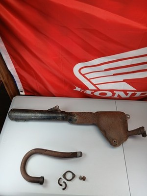 1982 Honda Xl185s XL 185 S OEM Exhaust Pipe Muffler Silencer *RUSTY* 