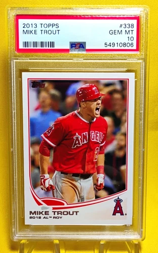 2013 Topps Baseball #338 Mike Trout (Angels) Rookie of The Year PSA 10