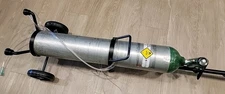 Portable Medical Oxygen Tank UN1072 With Cart, Drive Regulator, & Wrench Empty