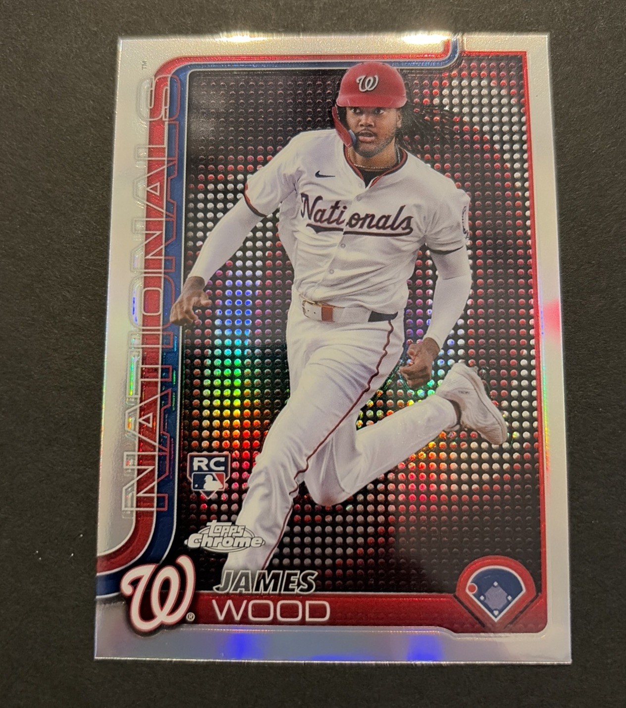 2025 Topps Chrome - James Wood #132 Lightboard Logo Refractor (RC)