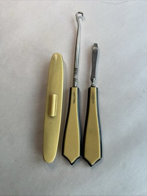 Vintage 3 Piece Art Deco Manicure Bakelite Manicure Set